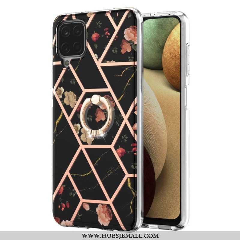 Hoesje voor Samsung Galaxy M12 / A12 Ringbeugel Bloemen