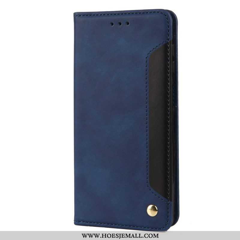 Bescherming Hoesje voor Samsung Galaxy M12 / A12 Folio-hoesje Tweekleurig Zakelijk Leereffect