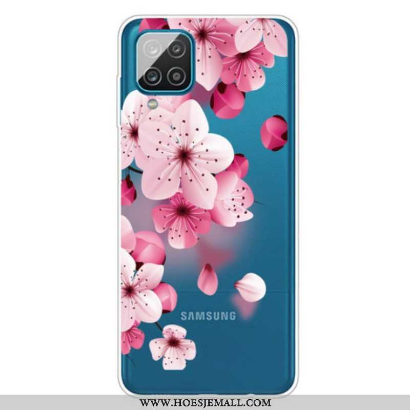 Hoesje voor Samsung Galaxy M12 / A12 Kleine Roze Bloemen