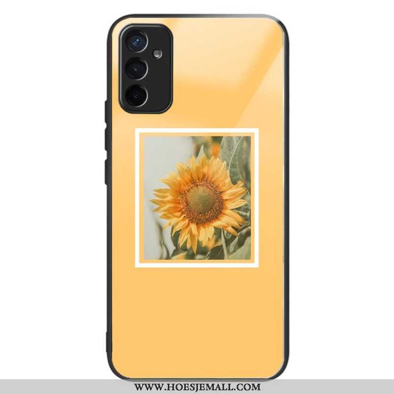 Hoesje voor Samsung Galaxy M13 Tempered Glass Variatie Zonnebloemen