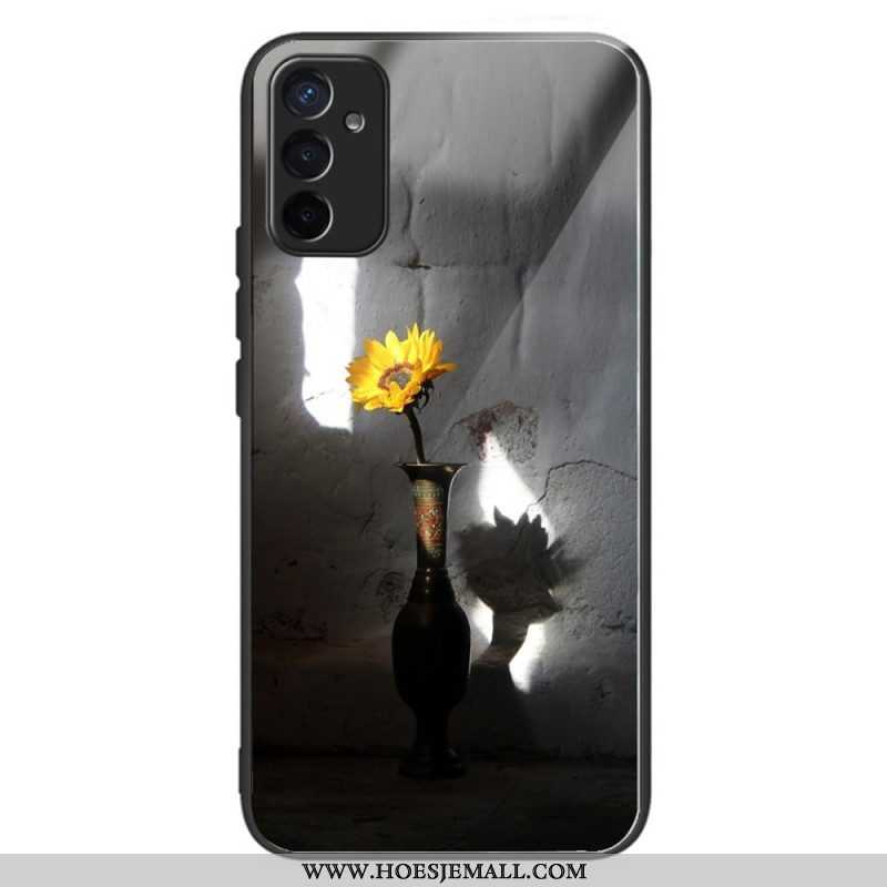 Telefoonhoesje voor Samsung Galaxy M13 Zonnebloemen Gehard Glas