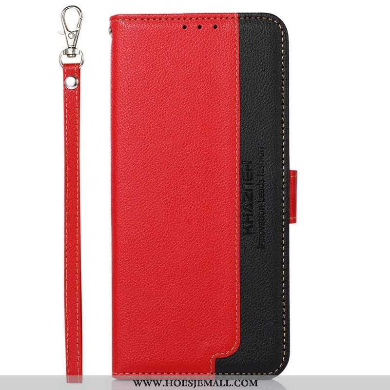 Folio-hoesje voor Samsung Galaxy M13 Lychee-stijl Rfid Khazneh