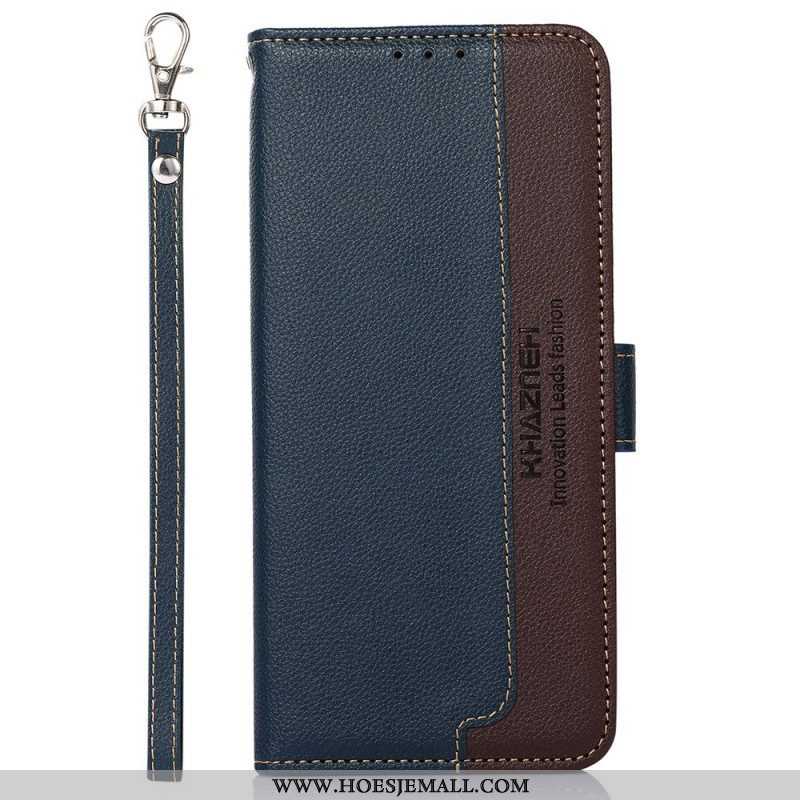 Folio-hoesje voor Samsung Galaxy M13 Lychee-stijl Rfid Khazneh