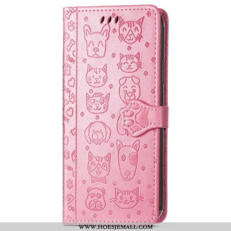 Leren Hoesje voor Samsung Galaxy M13 Geanimeerde Dieren