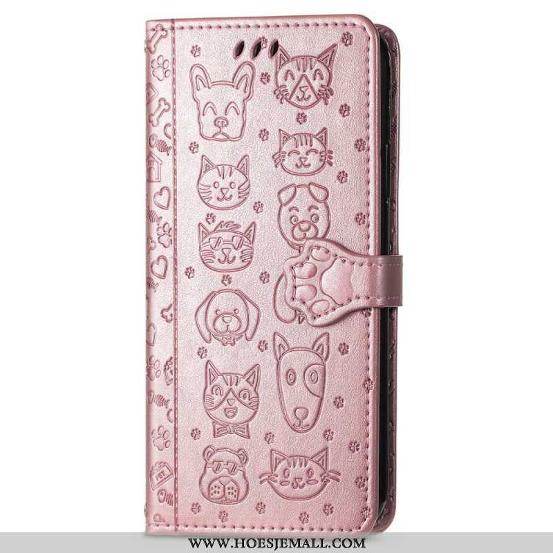 Leren Hoesje voor Samsung Galaxy M13 Geanimeerde Dieren