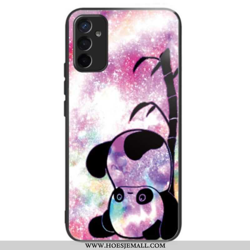 Hoesje voor Samsung Galaxy M13 Panda Gehard Glas