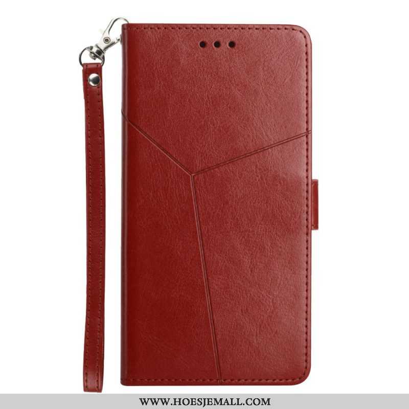 Folio-hoesje voor Samsung Galaxy M13 Stijl Leer Y Design