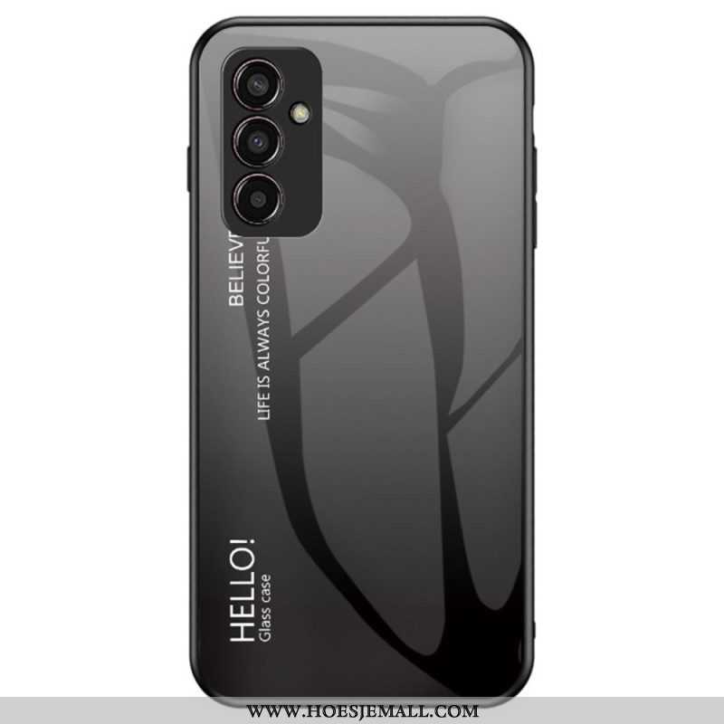 Hoesje voor Samsung Galaxy M13 Gehard Glas Hallo