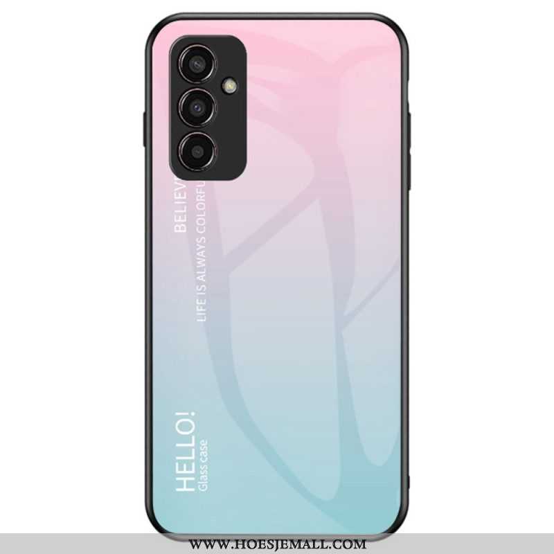 Hoesje voor Samsung Galaxy M13 Gehard Glas Hallo