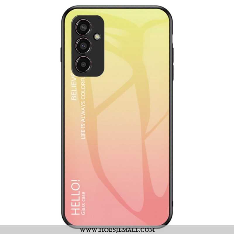 Hoesje voor Samsung Galaxy M13 Gehard Glas Hallo