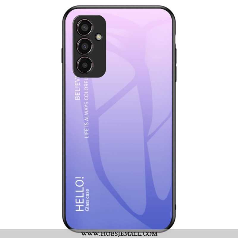 Hoesje voor Samsung Galaxy M13 Gehard Glas Hallo