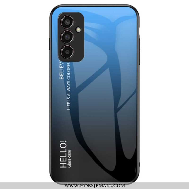 Hoesje voor Samsung Galaxy M13 Gehard Glas Hallo