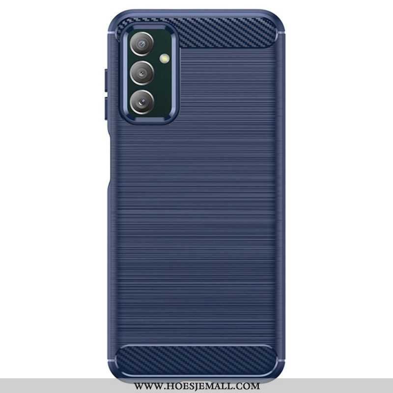 Hoesje voor Samsung Galaxy M13 Geborstelde Koolstofvezel