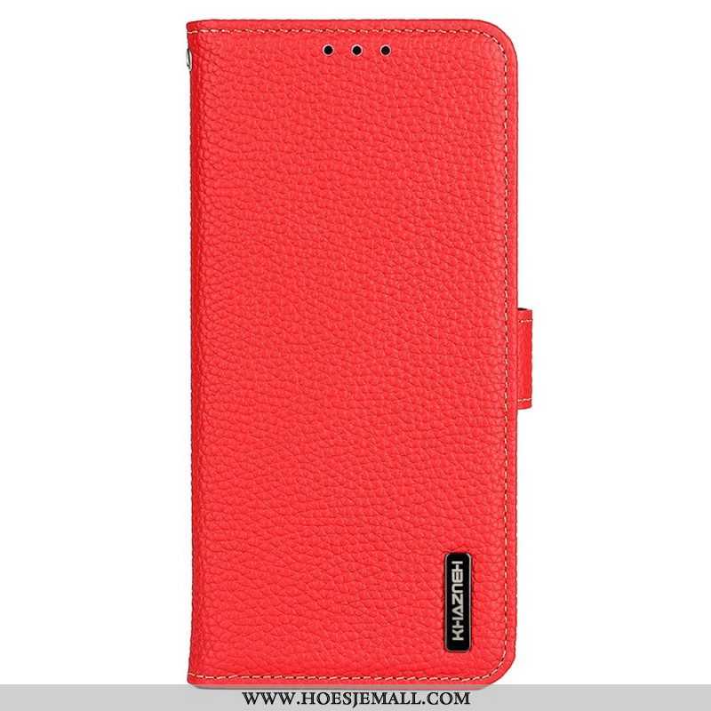 Folio-hoesje voor Samsung Galaxy M23 5G Khazneh Echt Litchi-leer