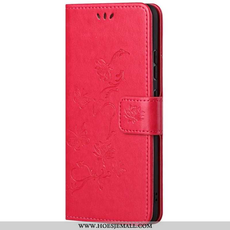 Folio-hoesje voor Samsung Galaxy M23 5G Met Ketting Riem Bloemen