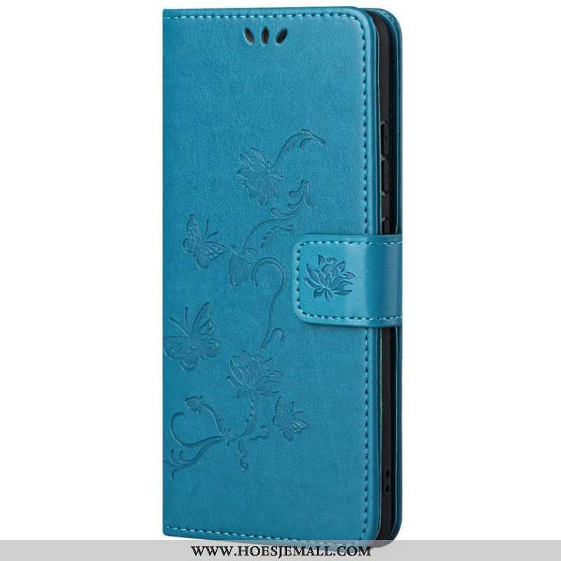 Folio-hoesje voor Samsung Galaxy M23 5G Met Ketting Riem Bloemen