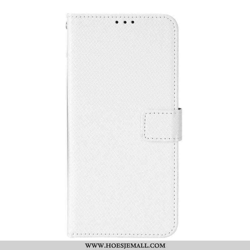 Leren Hoesje voor Samsung Galaxy M23 5G Structuurpatroon Met Riem