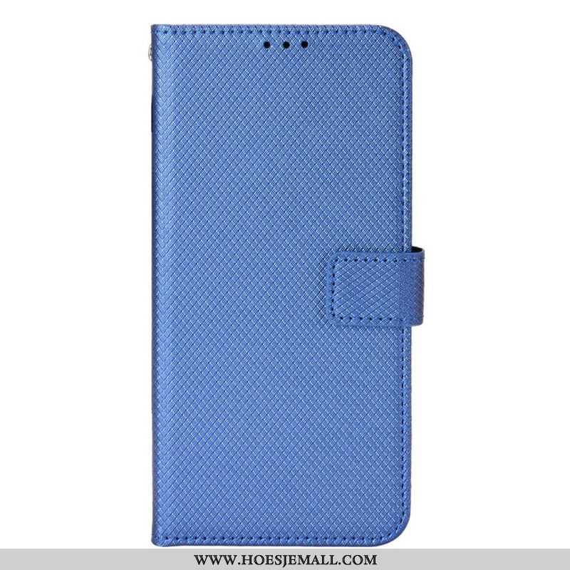 Leren Hoesje voor Samsung Galaxy M23 5G Structuurpatroon Met Riem