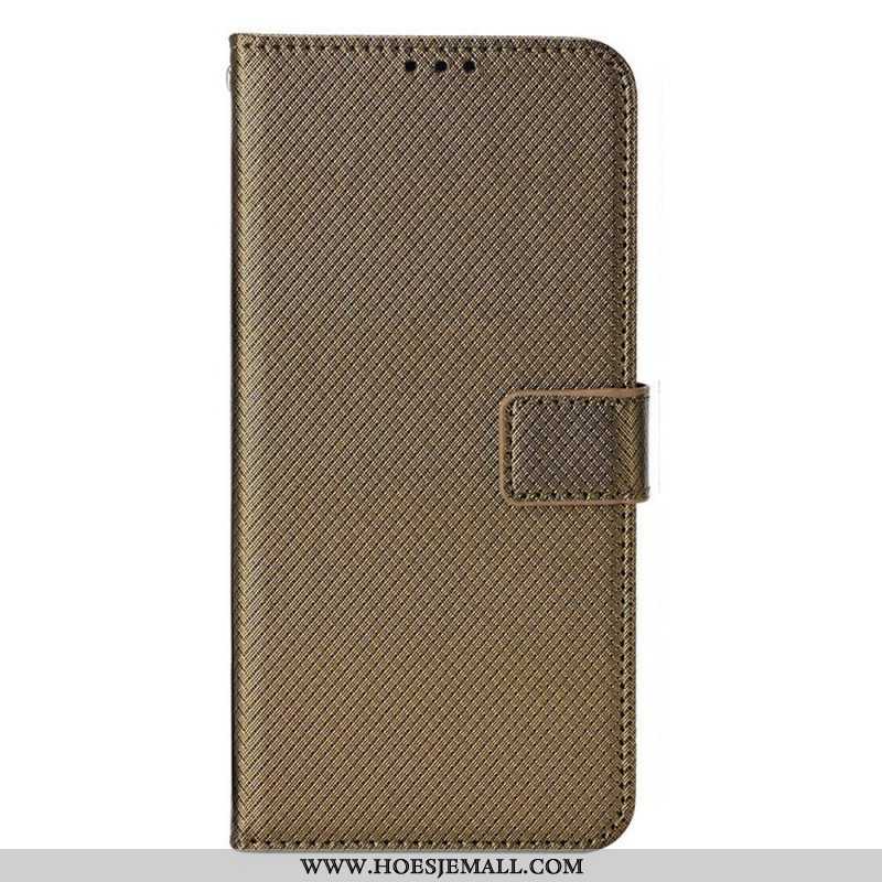 Leren Hoesje voor Samsung Galaxy M23 5G Structuurpatroon Met Riem