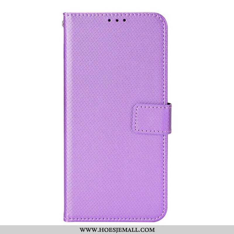 Leren Hoesje voor Samsung Galaxy M23 5G Structuurpatroon Met Riem