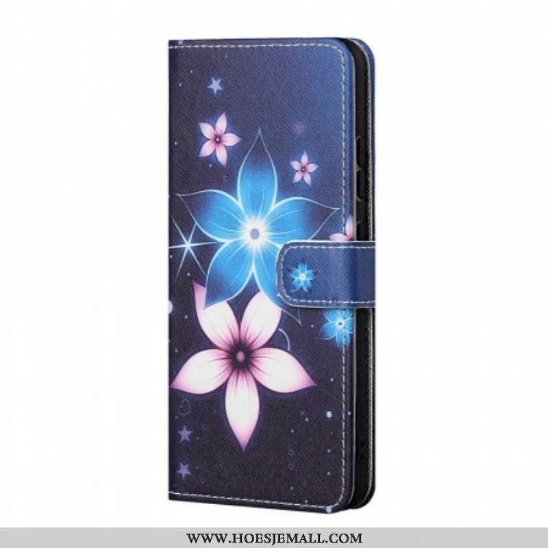 Flip Case voor Samsung Galaxy M23 5G Maan Bloemen