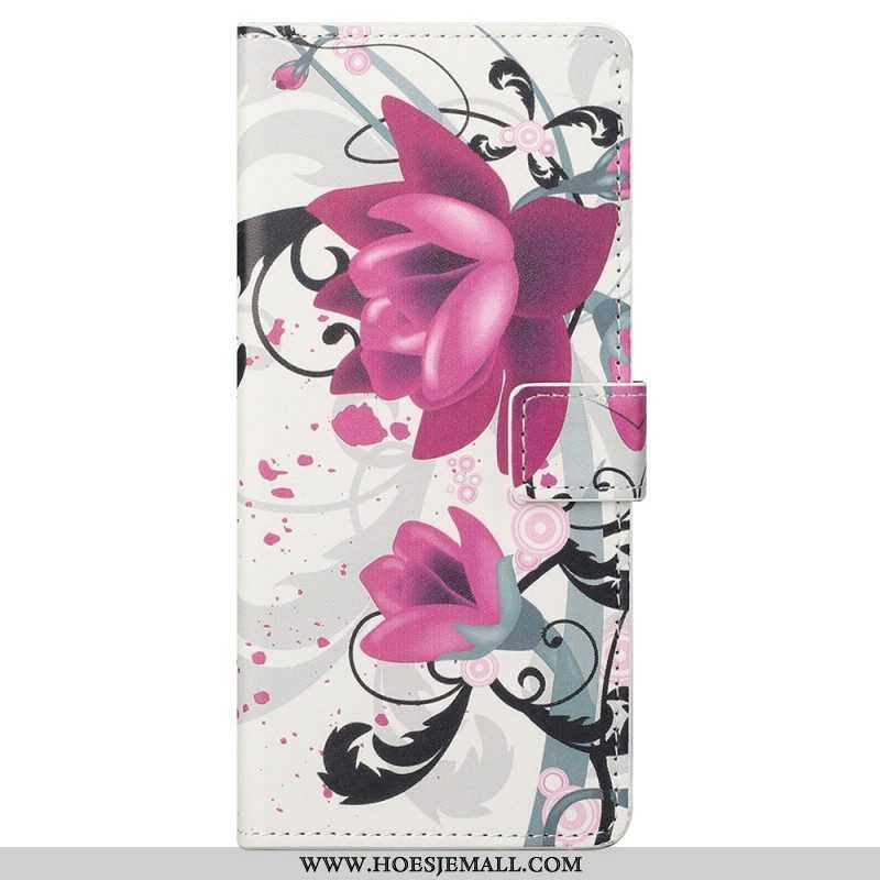 Folio-hoesje voor Samsung Galaxy M23 5G Tropische Bloemen