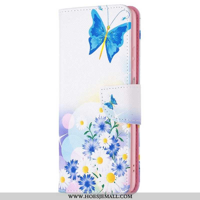 Folio-hoesje voor Samsung Galaxy M23 5G Aquarel Vlinders