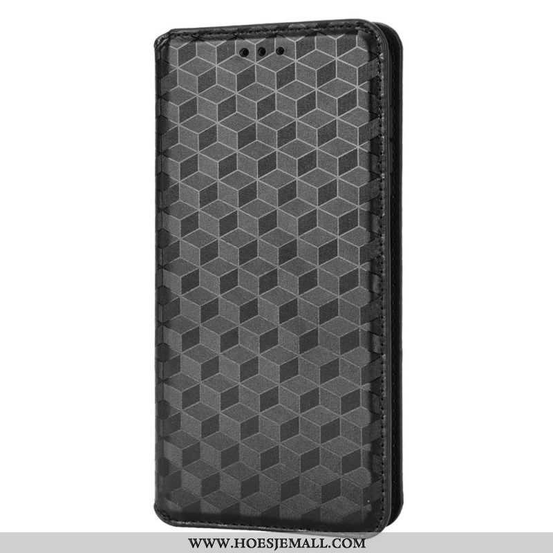 Bescherming Hoesje voor Samsung Galaxy M23 5G Folio-hoesje 3d Kubus Leereffect