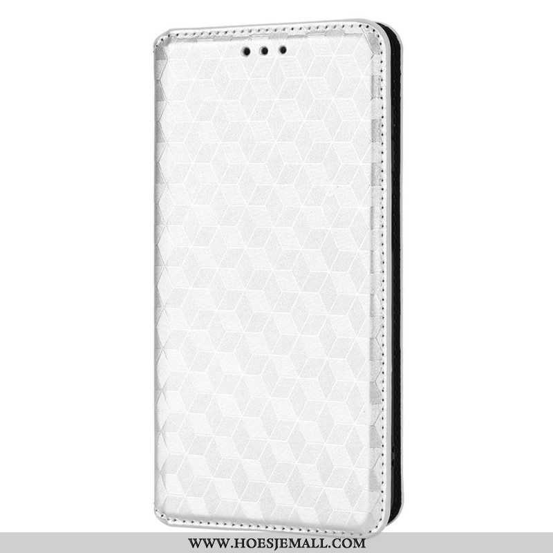 Bescherming Hoesje voor Samsung Galaxy M23 5G Folio-hoesje 3d Kubus Leereffect