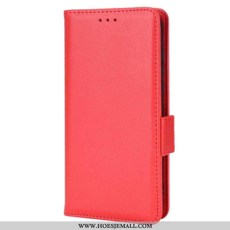 Folio-hoesje voor Samsung Galaxy M23 5G Lychee Lederen Stijl