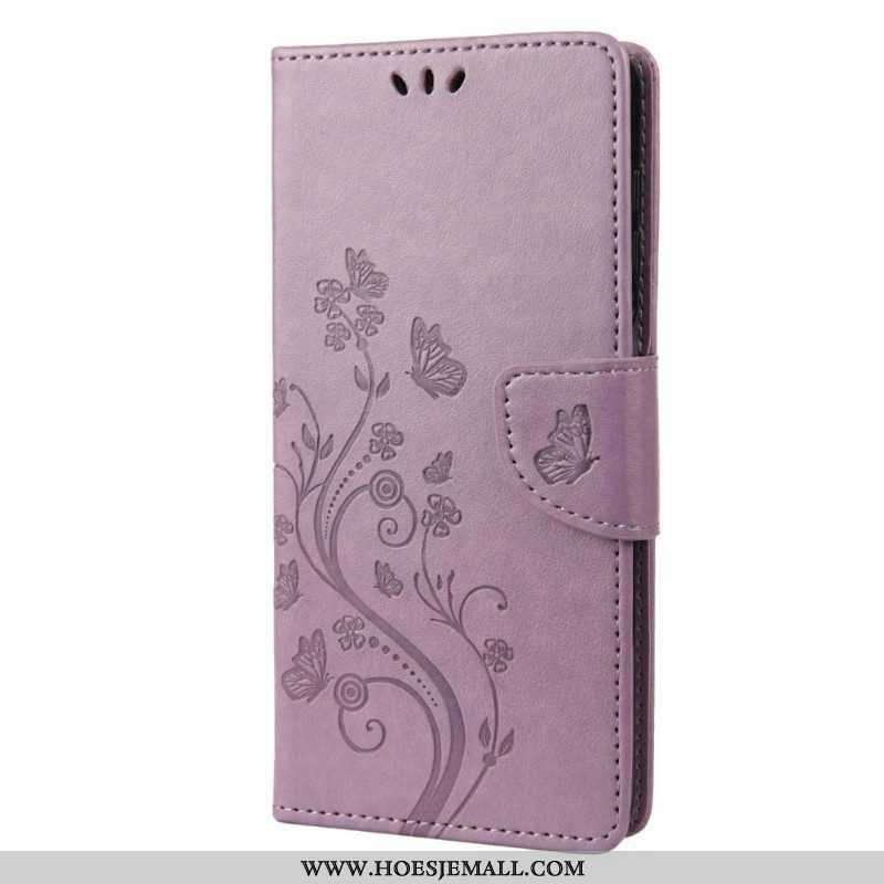 Folio-hoesje voor Samsung Galaxy M23 5G Vlinders En Bloemen