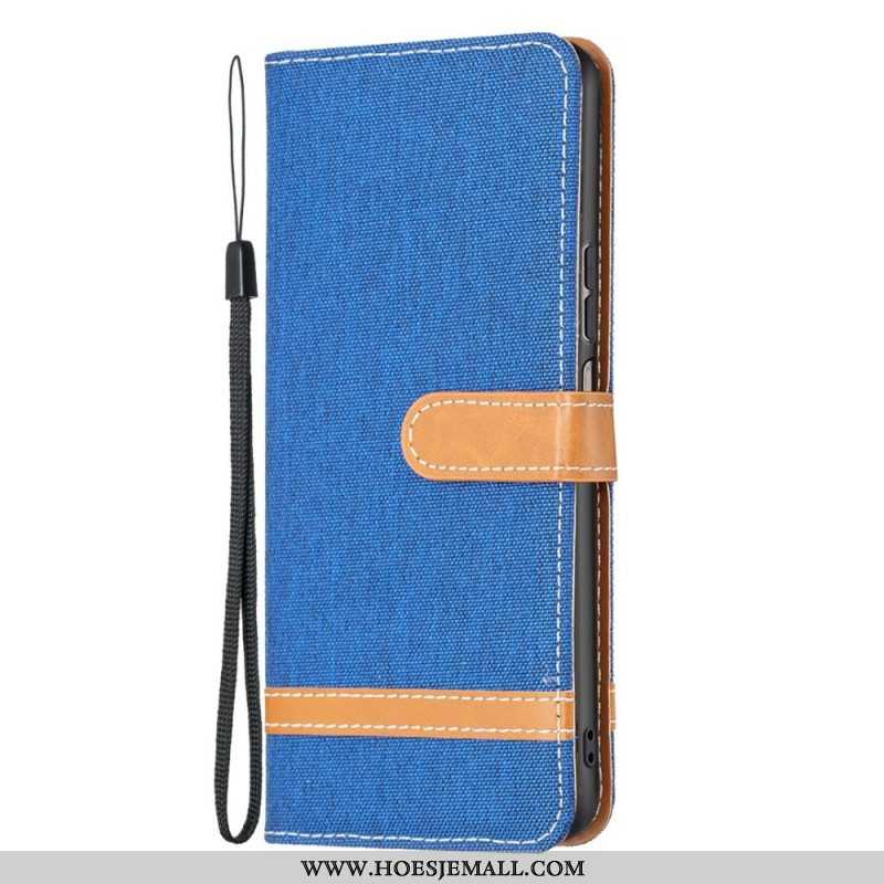 Folio-hoesje voor Samsung Galaxy M23 5G Stof Met Riem