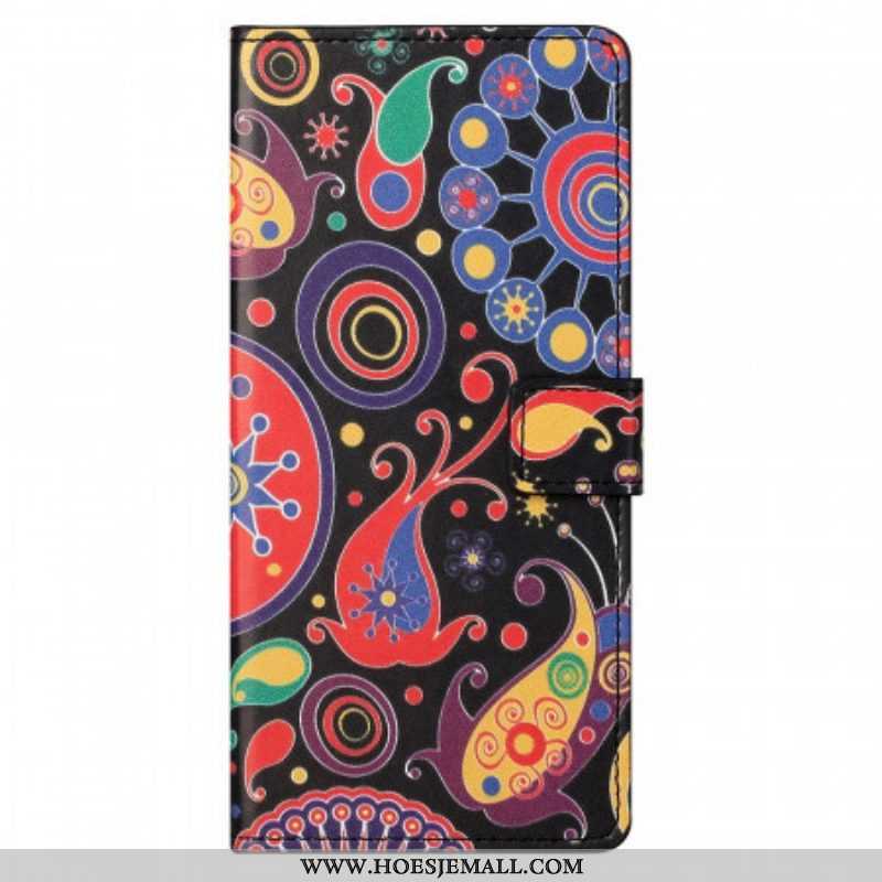 Leren Hoesje voor Samsung Galaxy M23 5G Galaxy Patroon