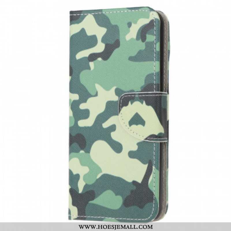 Leren Hoesje voor Samsung Galaxy M32 Militaire Camouflage