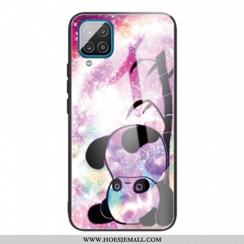 Hoesje voor Samsung Galaxy M32 Panda Gehard Glas
