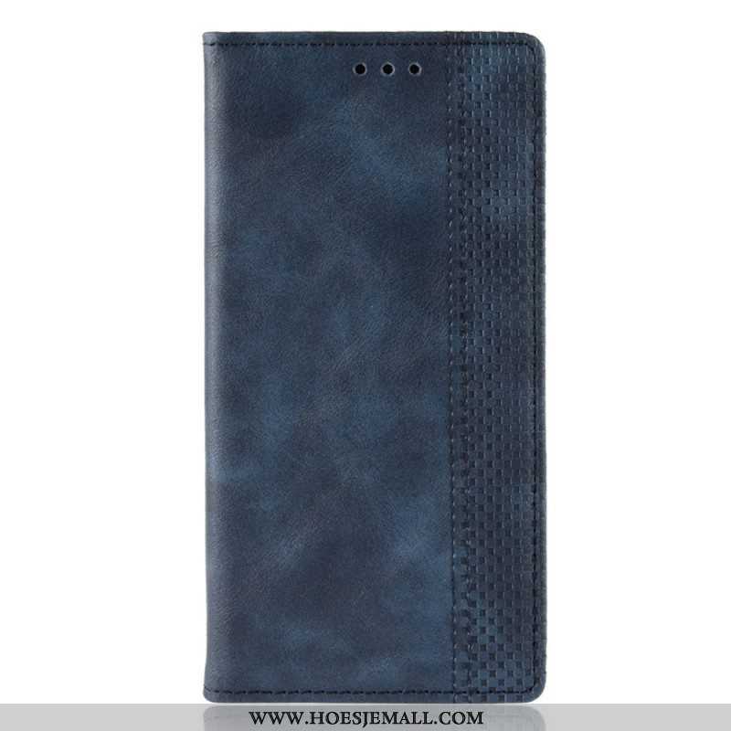 Bescherming Hoesje voor Samsung Galaxy M32 Folio-hoesje Gestileerd Vintage Leereffect