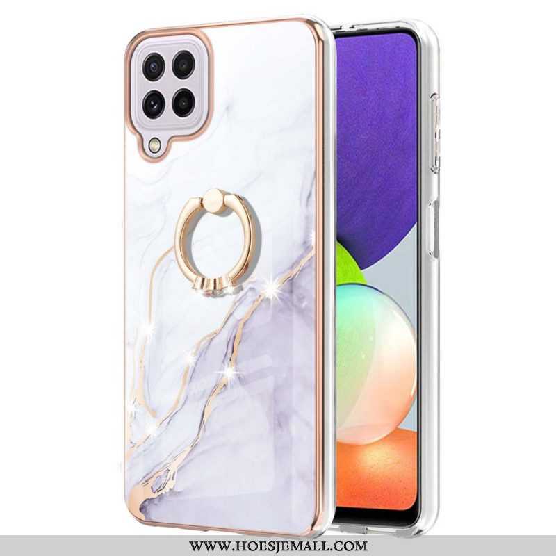 Hoesje voor Samsung Galaxy M32 Marmer Met Ringsteun