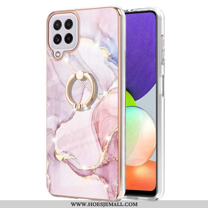 Hoesje voor Samsung Galaxy M32 Marmer Met Ringsteun