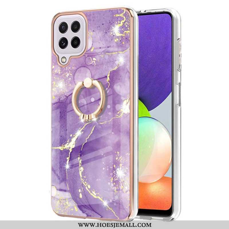 Hoesje voor Samsung Galaxy M32 Marmer Met Ringsteun