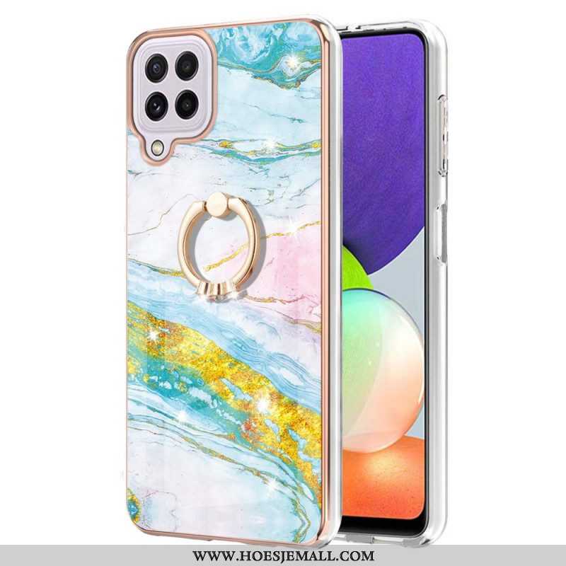 Hoesje voor Samsung Galaxy M32 Marmer Met Ringsteun