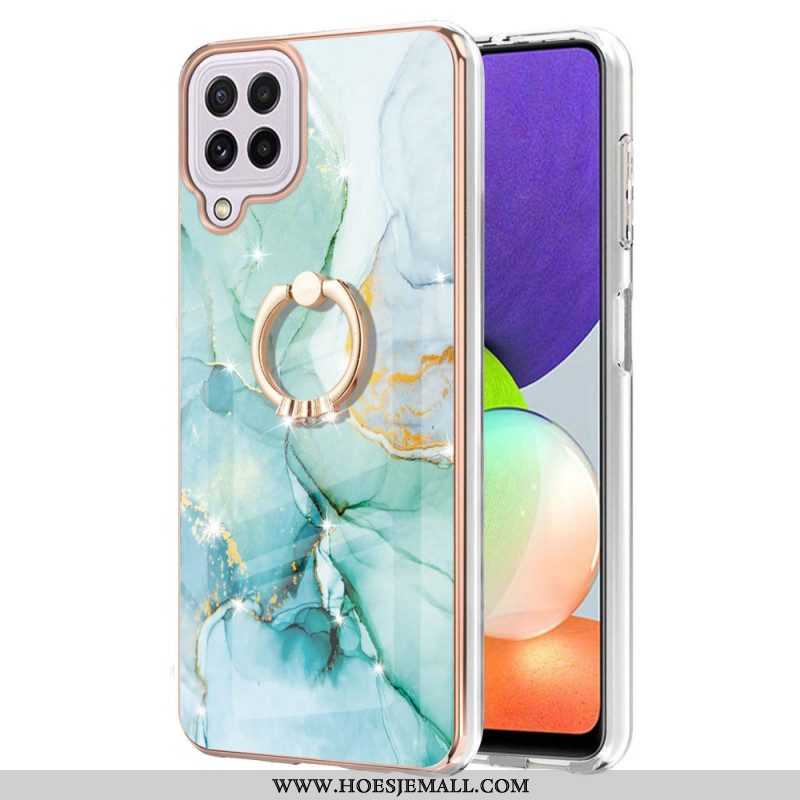 Hoesje voor Samsung Galaxy M32 Marmer Met Ringsteun