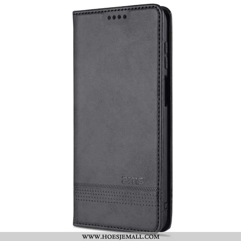 Bescherming Hoesje voor Samsung Galaxy M32 Folio-hoesje Azns Leerstyling