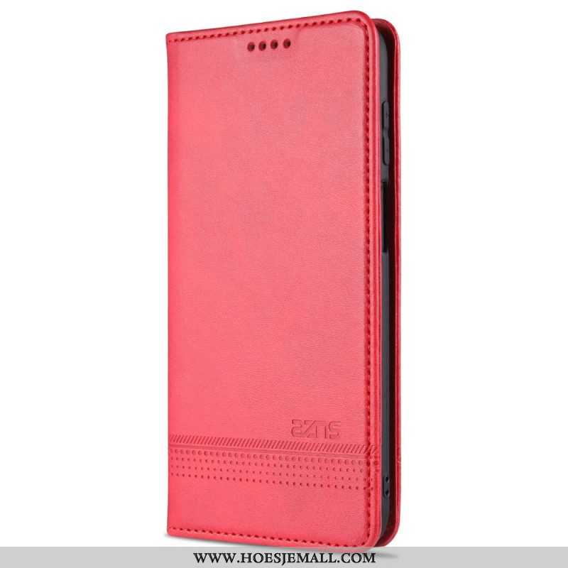 Bescherming Hoesje voor Samsung Galaxy M32 Folio-hoesje Azns Leerstyling