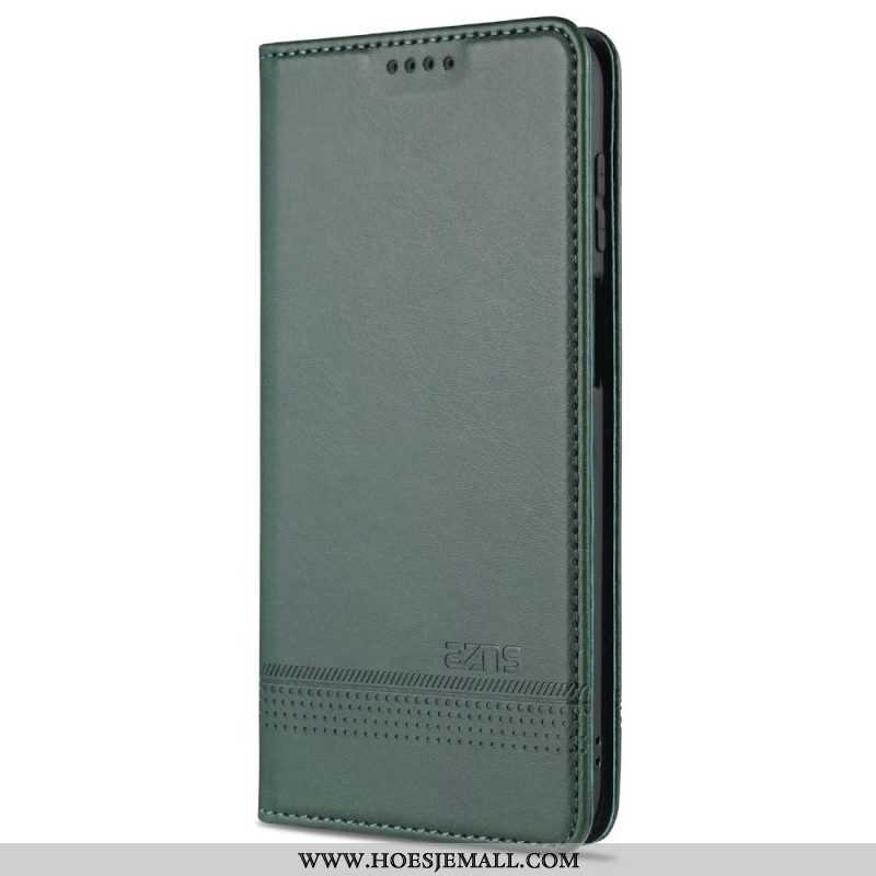 Bescherming Hoesje voor Samsung Galaxy M32 Folio-hoesje Azns Leerstyling