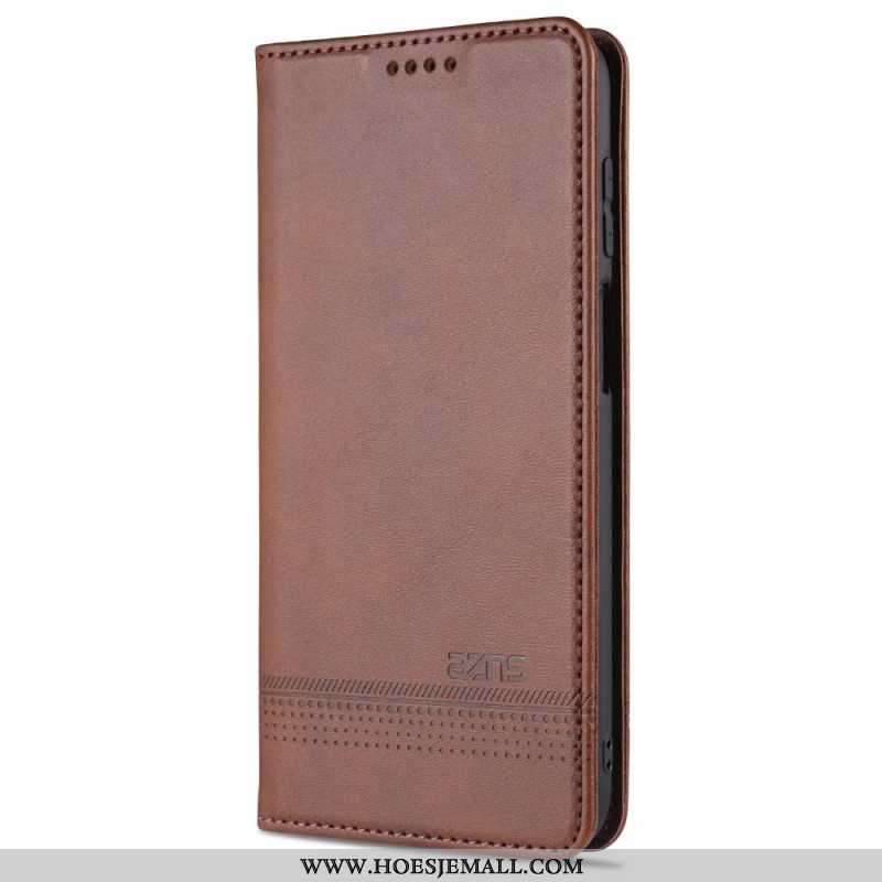 Bescherming Hoesje voor Samsung Galaxy M32 Folio-hoesje Azns Leerstyling