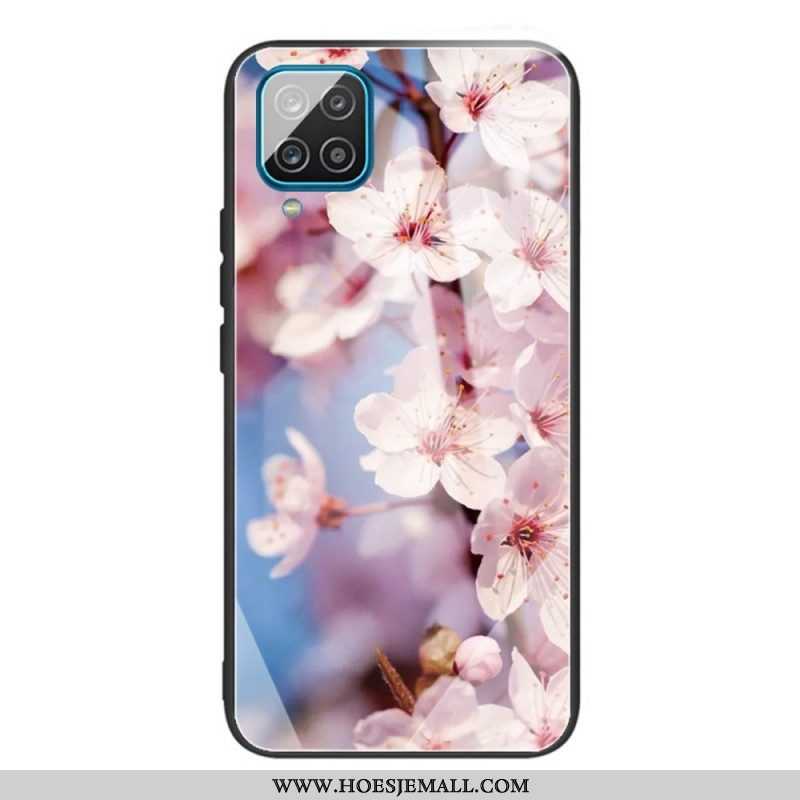 Hoesje voor Samsung Galaxy M32 Bloemen Van Gehard Glas