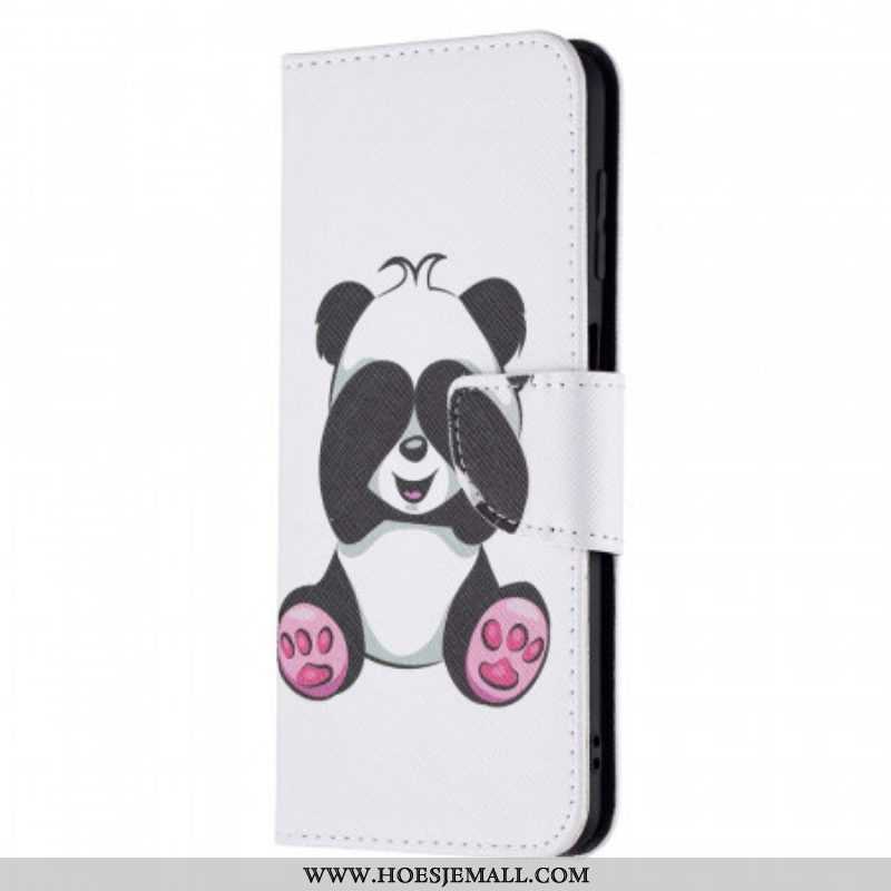 Leren Hoesje voor Samsung Galaxy M32 Panda-plezier