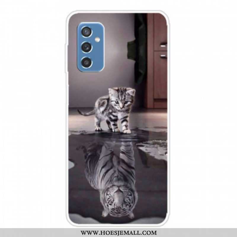 Hoesje voor Samsung Galaxy M52 5G Dromerig Katje
