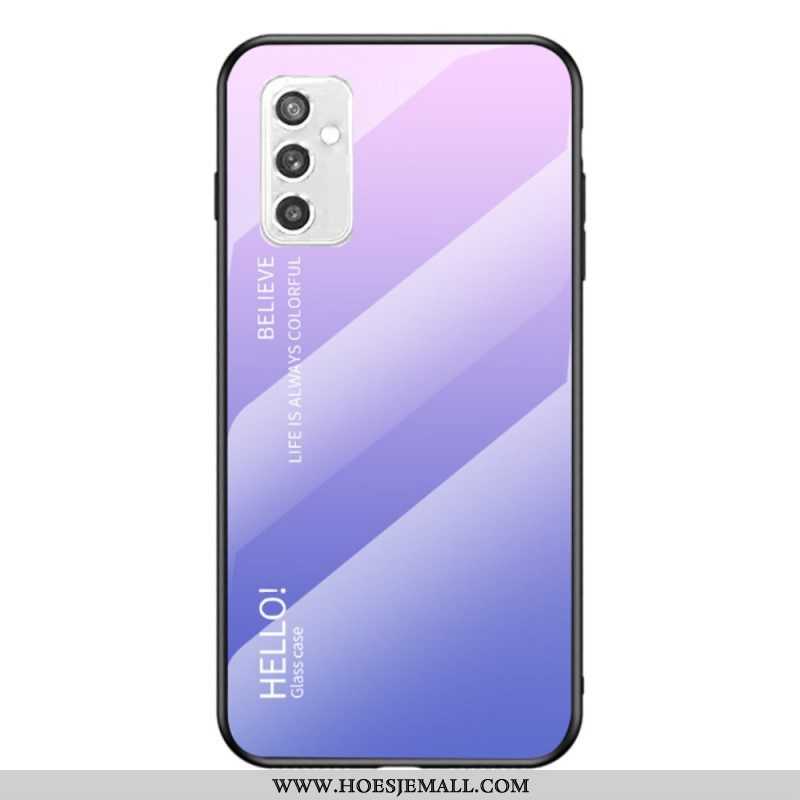 Hoesje voor Samsung Galaxy M52 5G Gehard Glas Hallo