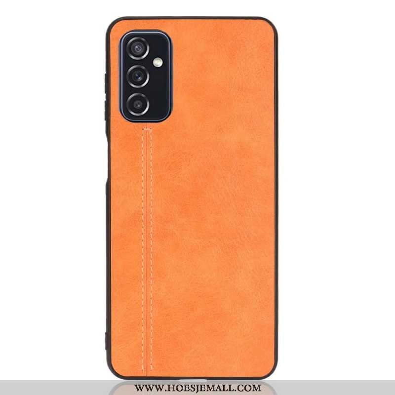 Hoesje voor Samsung Galaxy M52 5G Kunstleer Met Biezen